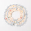 Dot motif ruffle knit collar