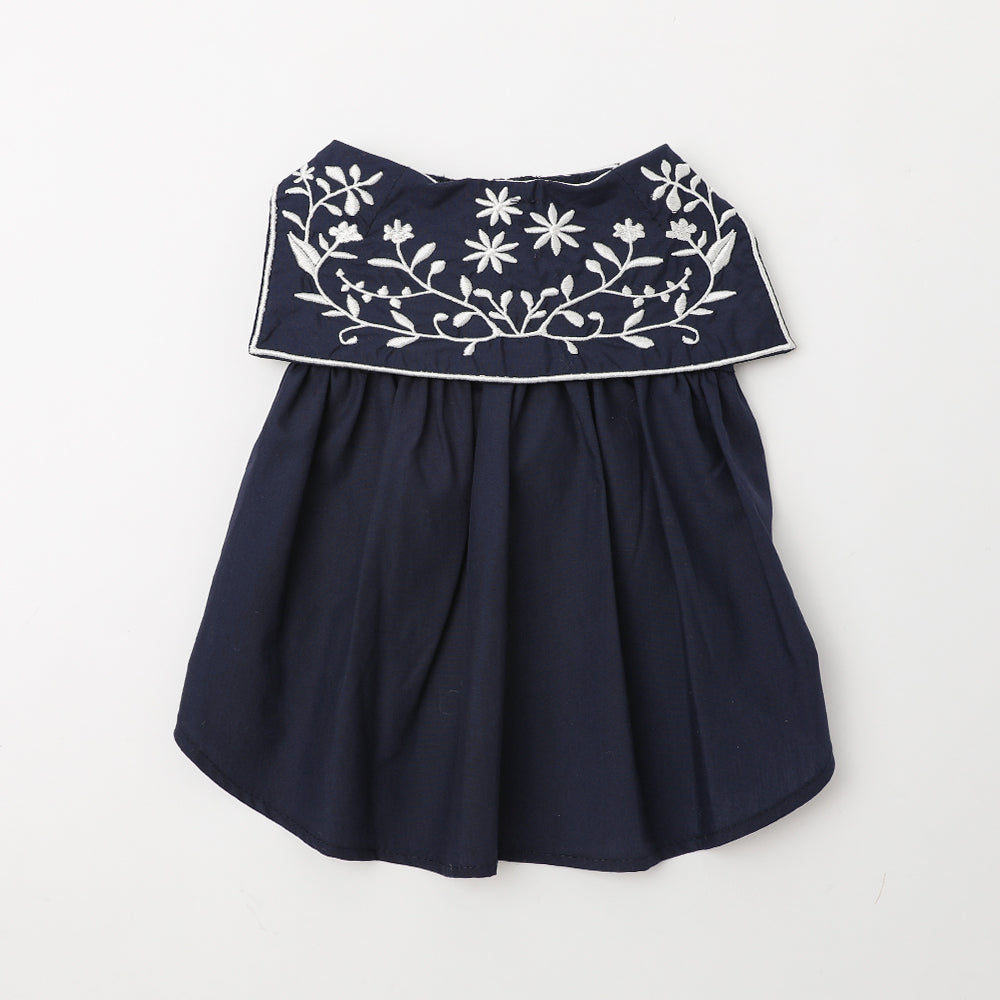 Sailor color flower embroidery dress [ice pack compatible]