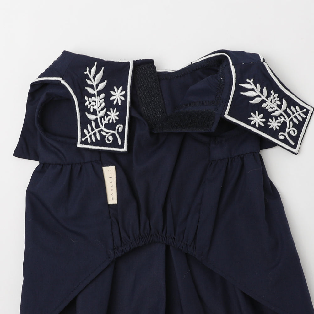 Sailor color flower embroidery dress [ice pack compatible]
