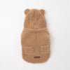 Overlock bear ear hood boa jacket