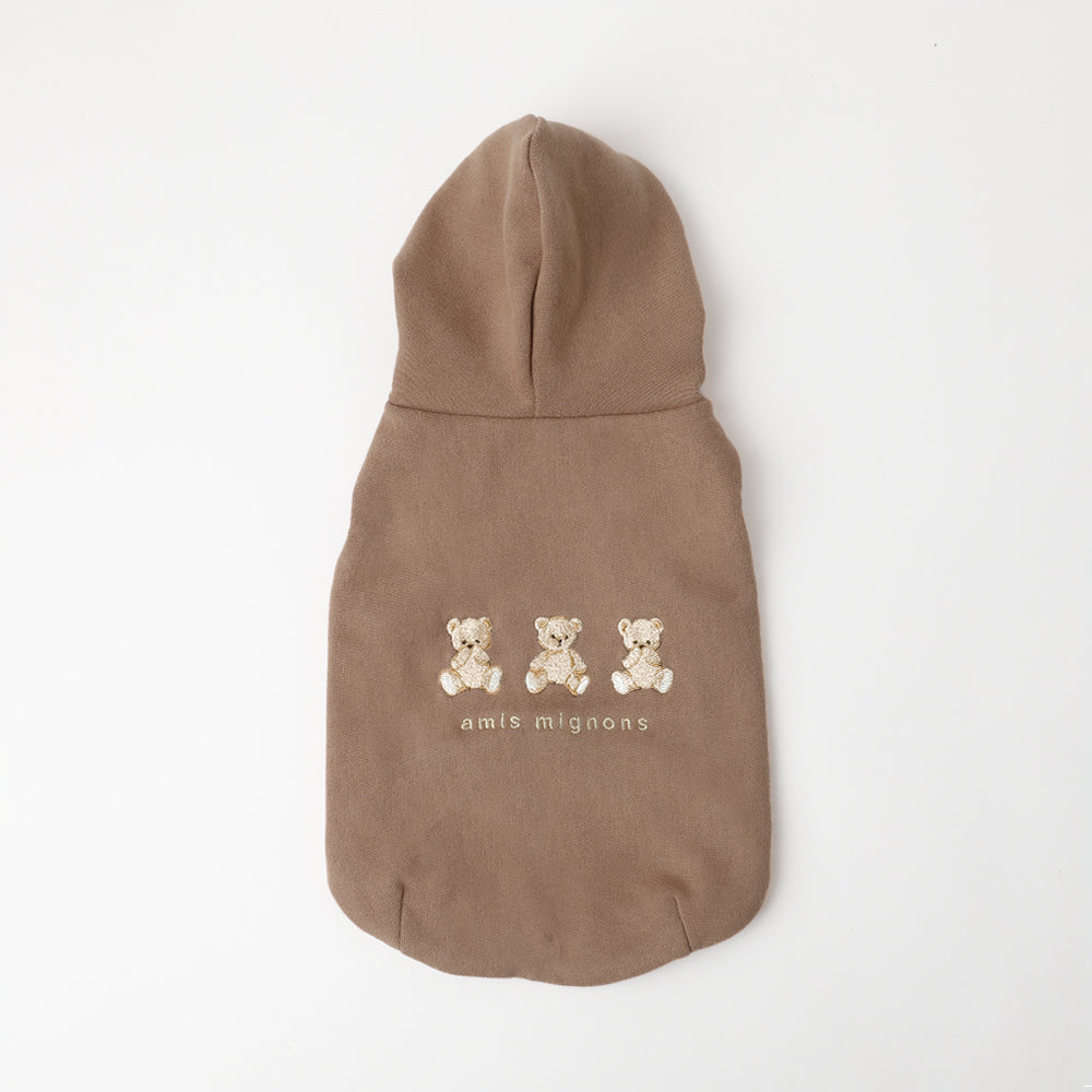くまさん刺繍ノースリーブパーカー