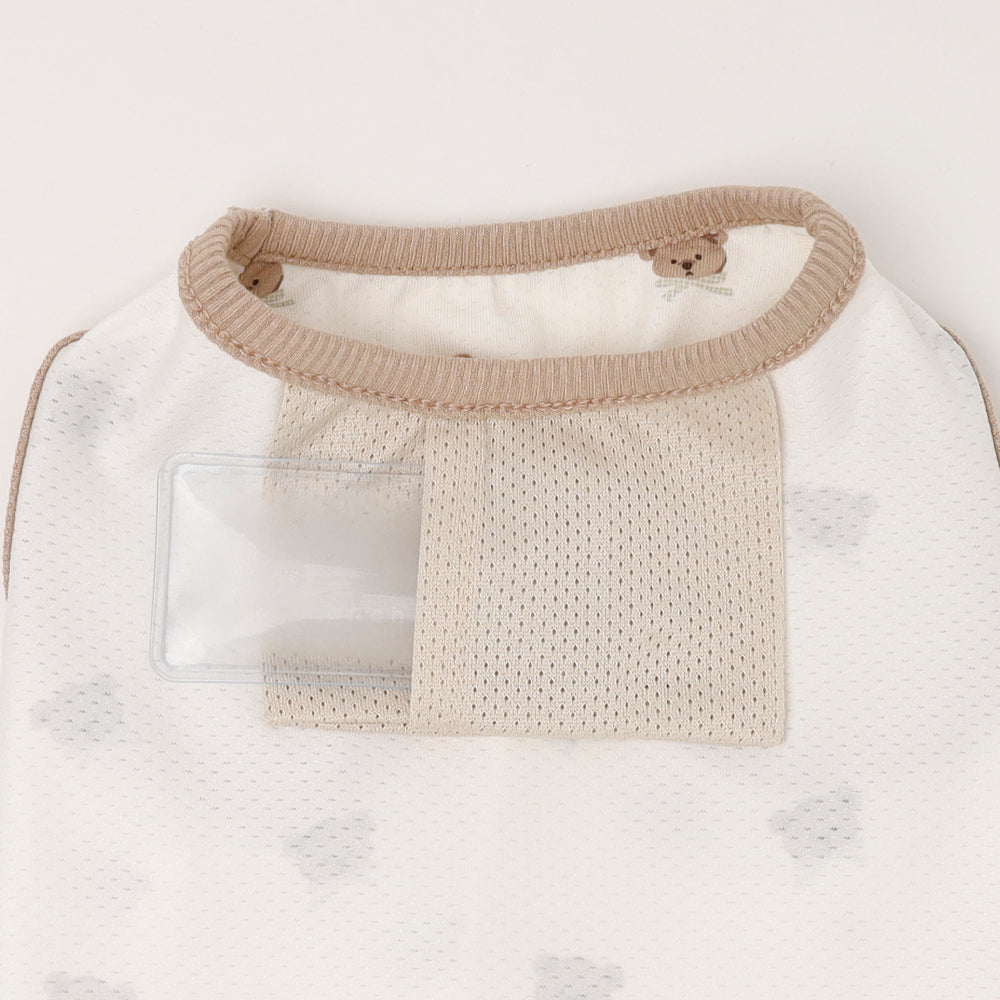 冷感メッシュくまさんプリントノースリーブトップス【保冷剤対応】