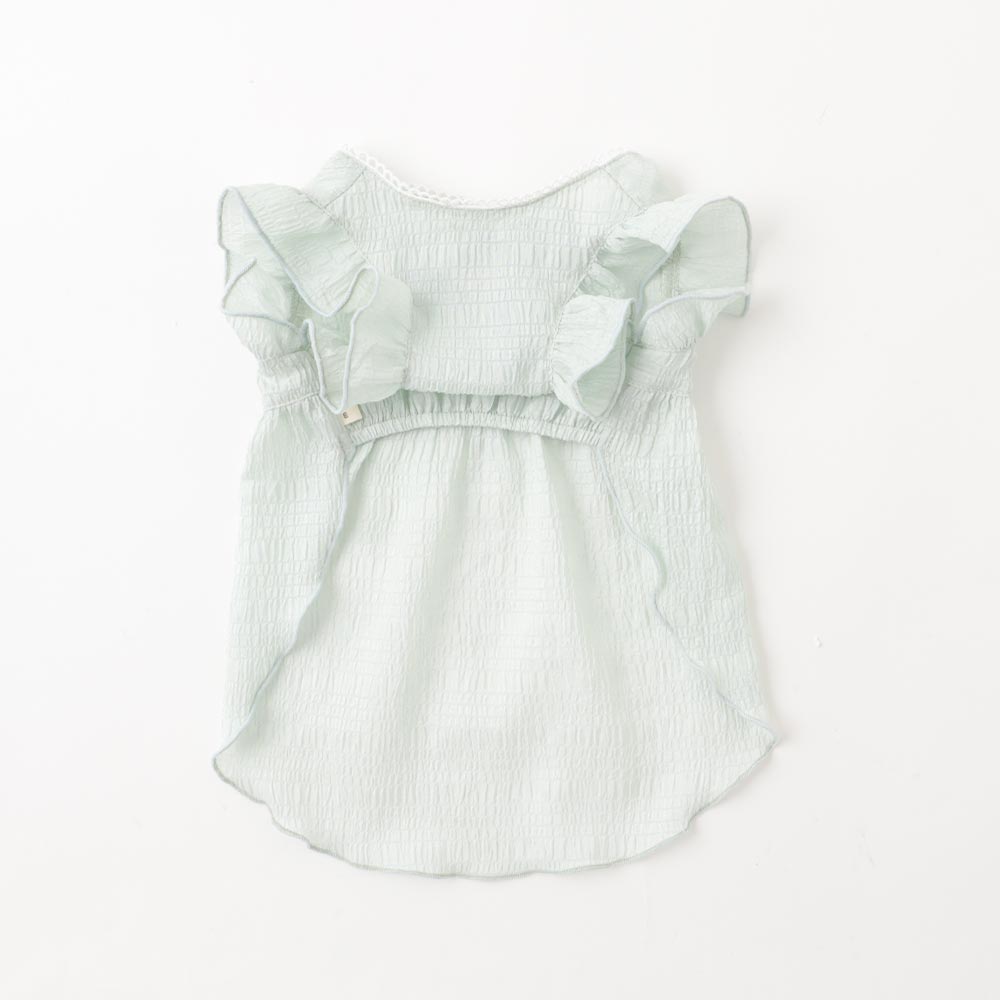 Cool back ribbon frill dress