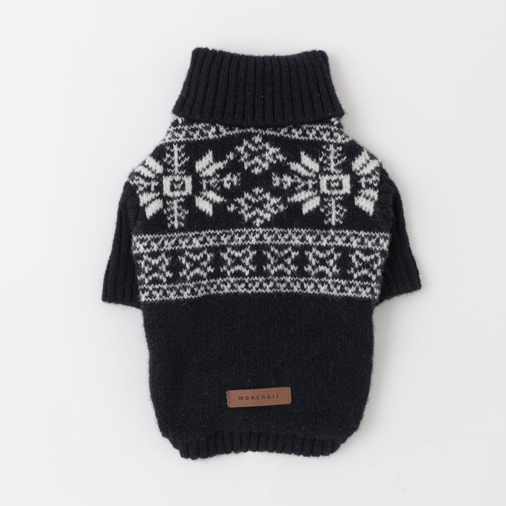 Snow pattern Nordic Turtle knit