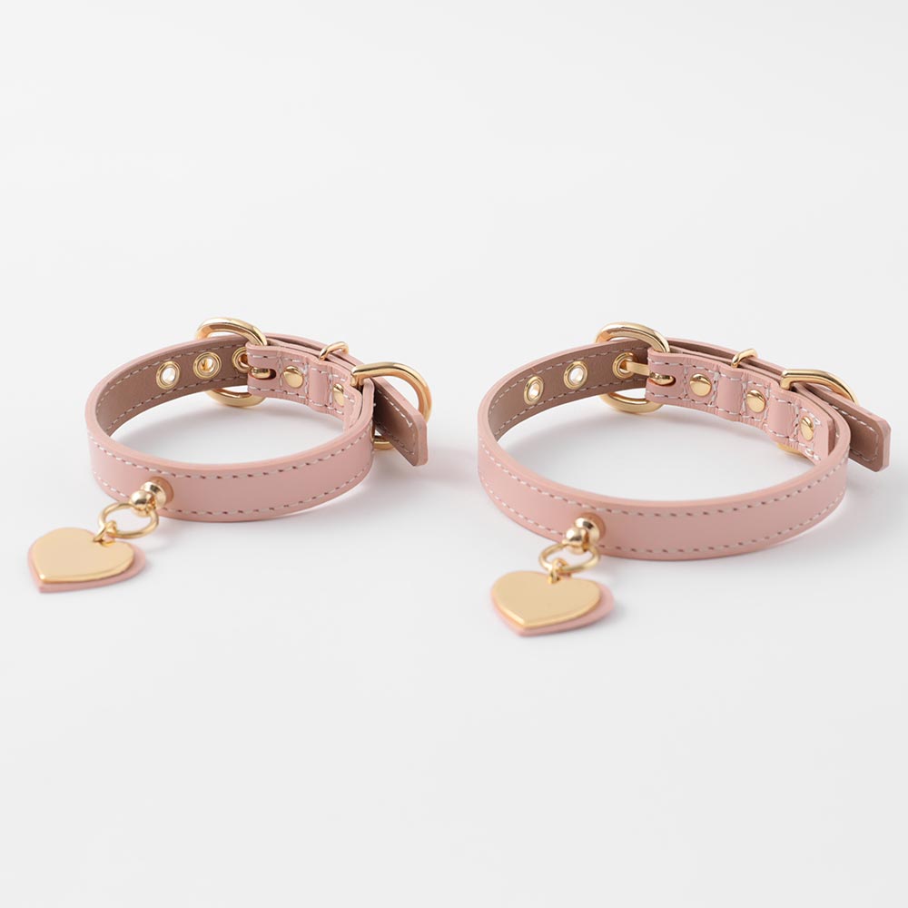 Heart charm leather color [Compatible with name engraving]