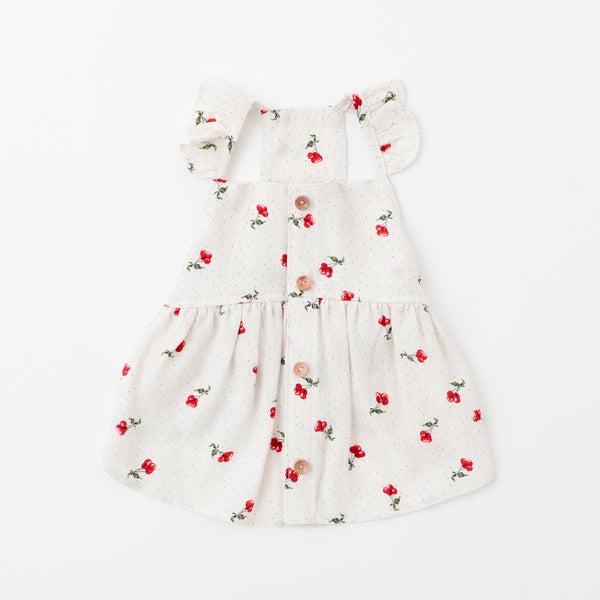 Cool cherry dot frill dress