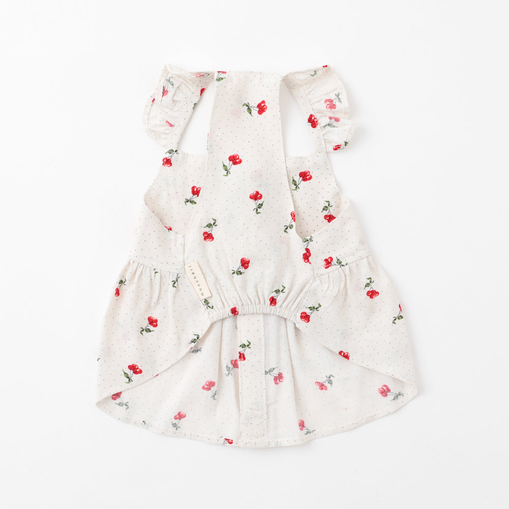 Cool cherry dot frill dress