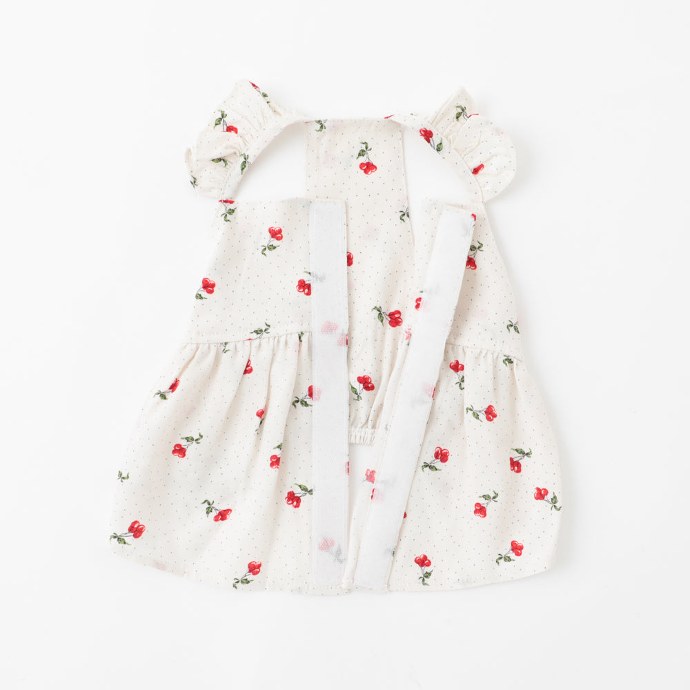Cool cherry dot frill dress