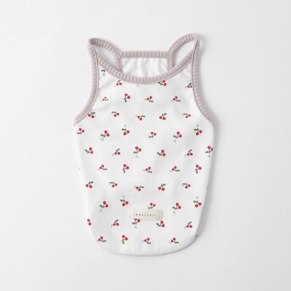 Cherry pattern piping camisole