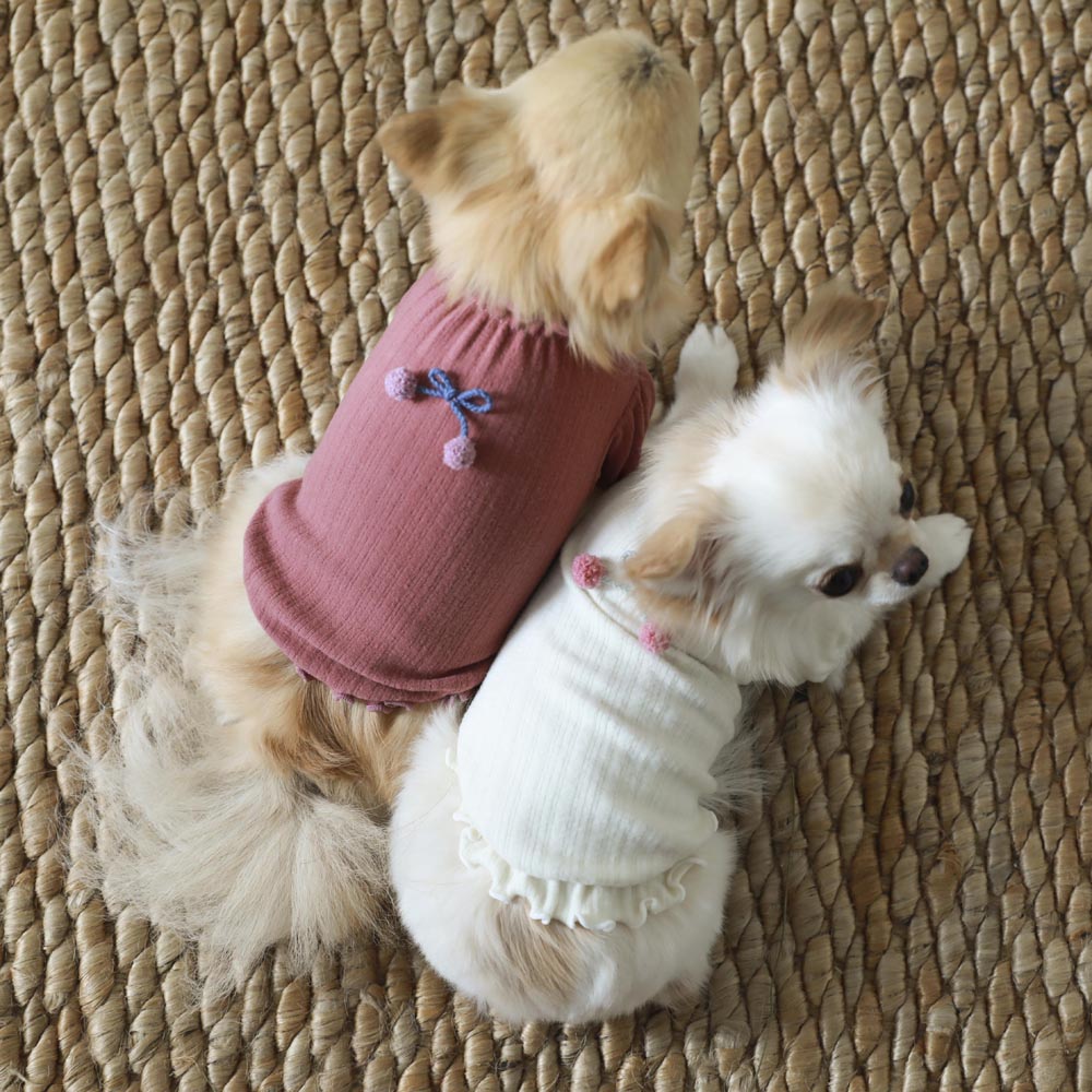 パフスリーブリブトップス