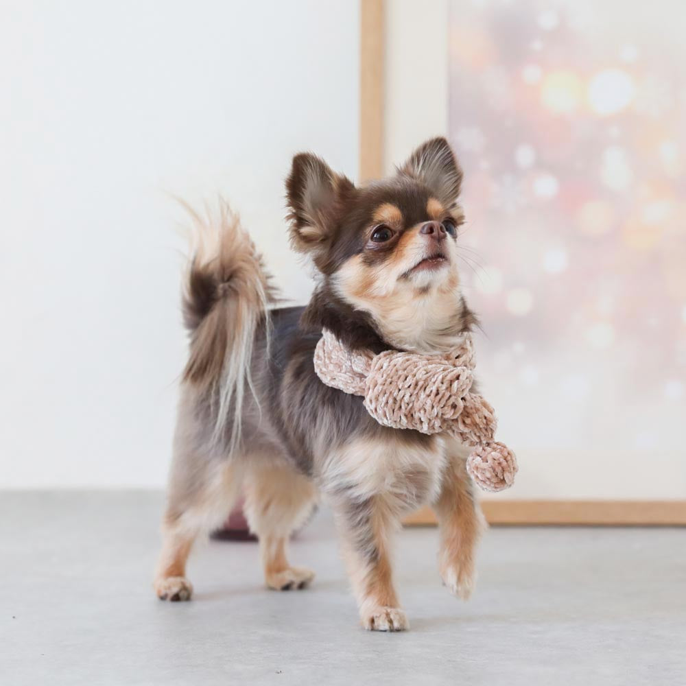 handmade pom pom muffler