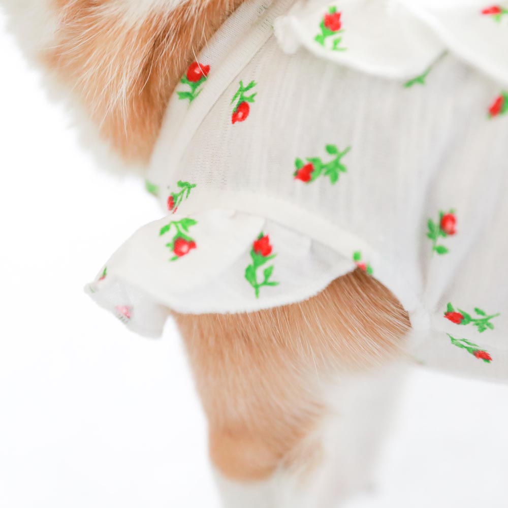 フラワープリントフリルブラウス