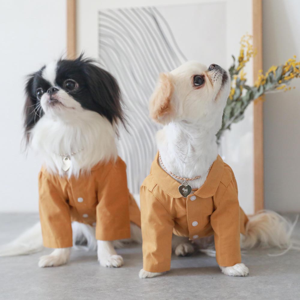 犬服・アクセサリー madoka レザークラフトハートネックレス