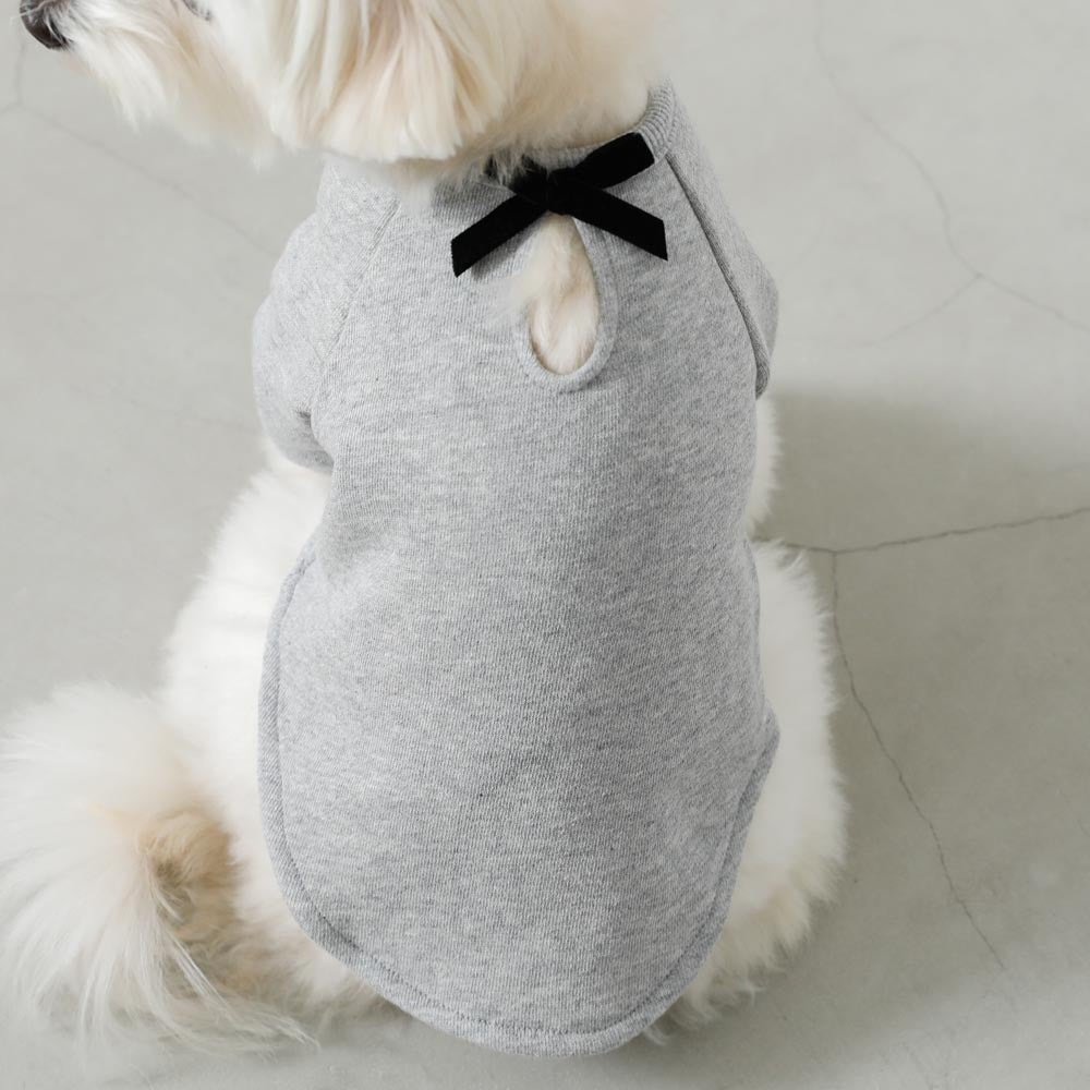 back ribbon sweat tops