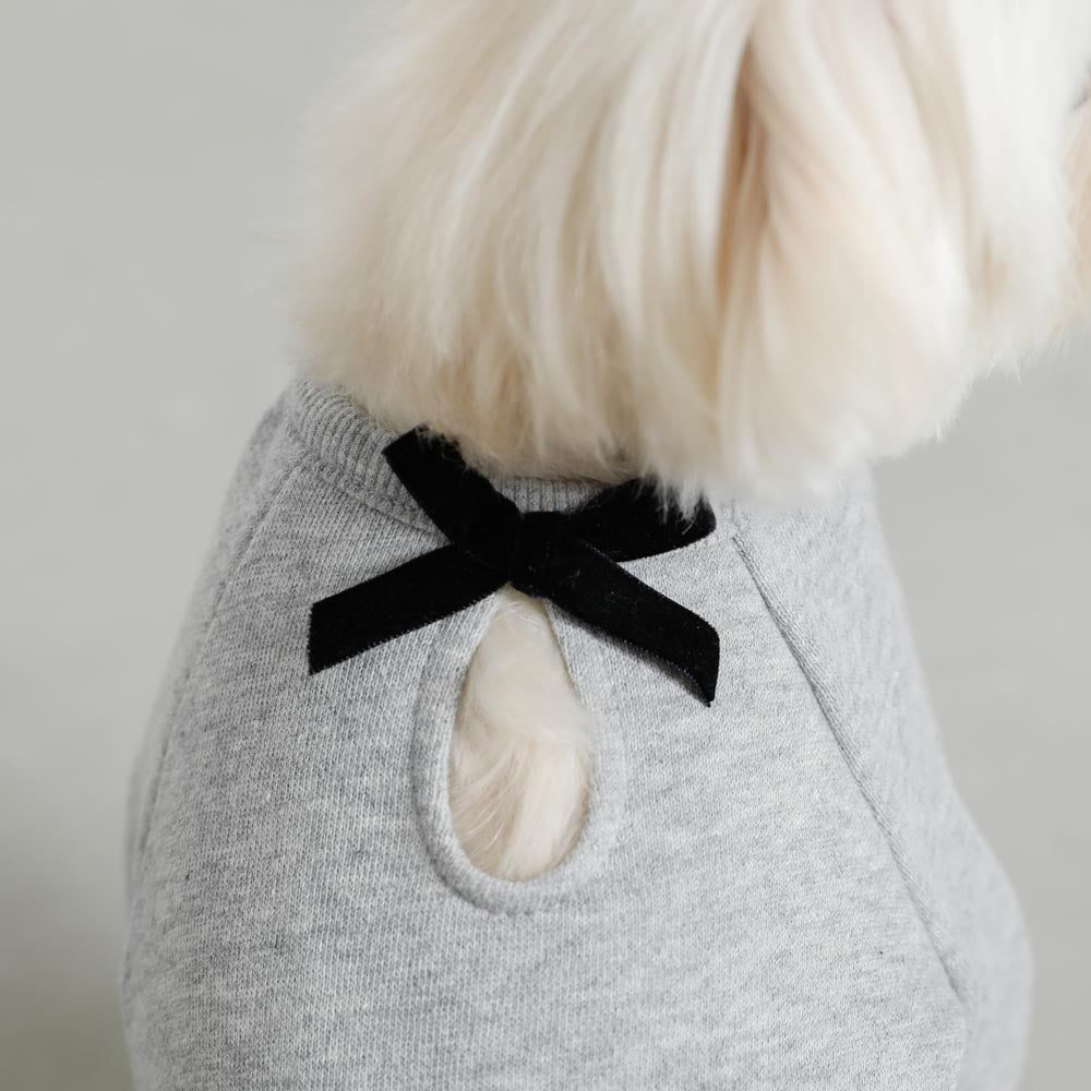 back ribbon sweat tops