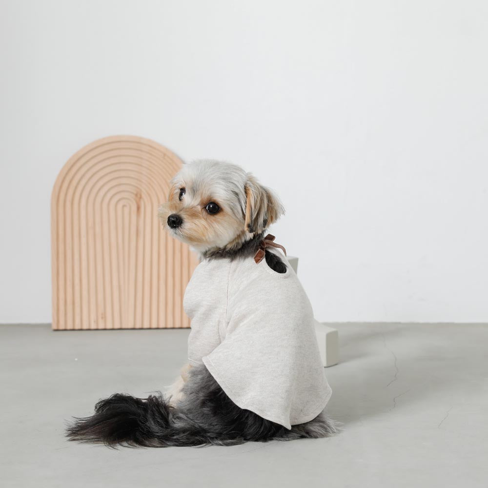 back ribbon sweat tops