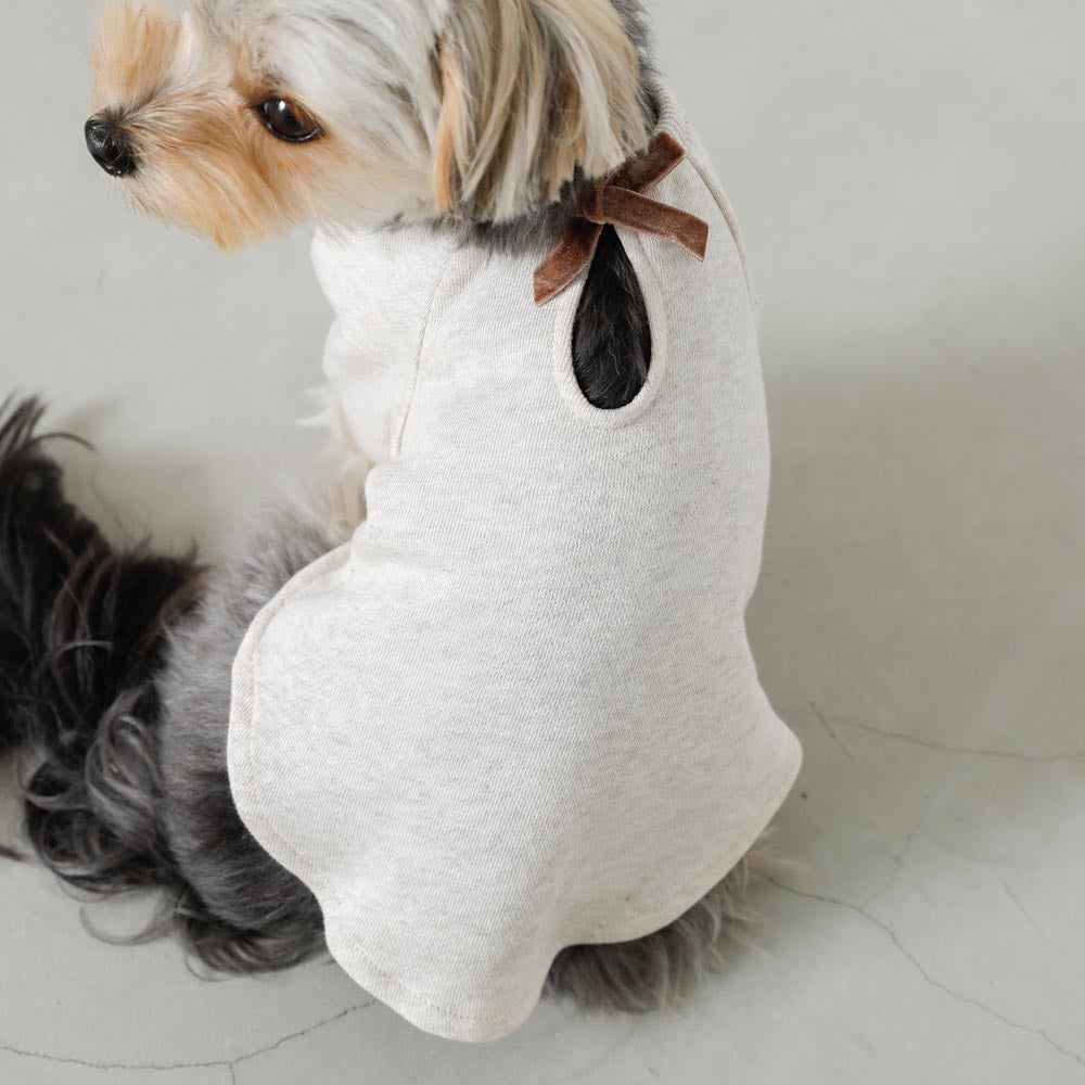 back ribbon sweat tops