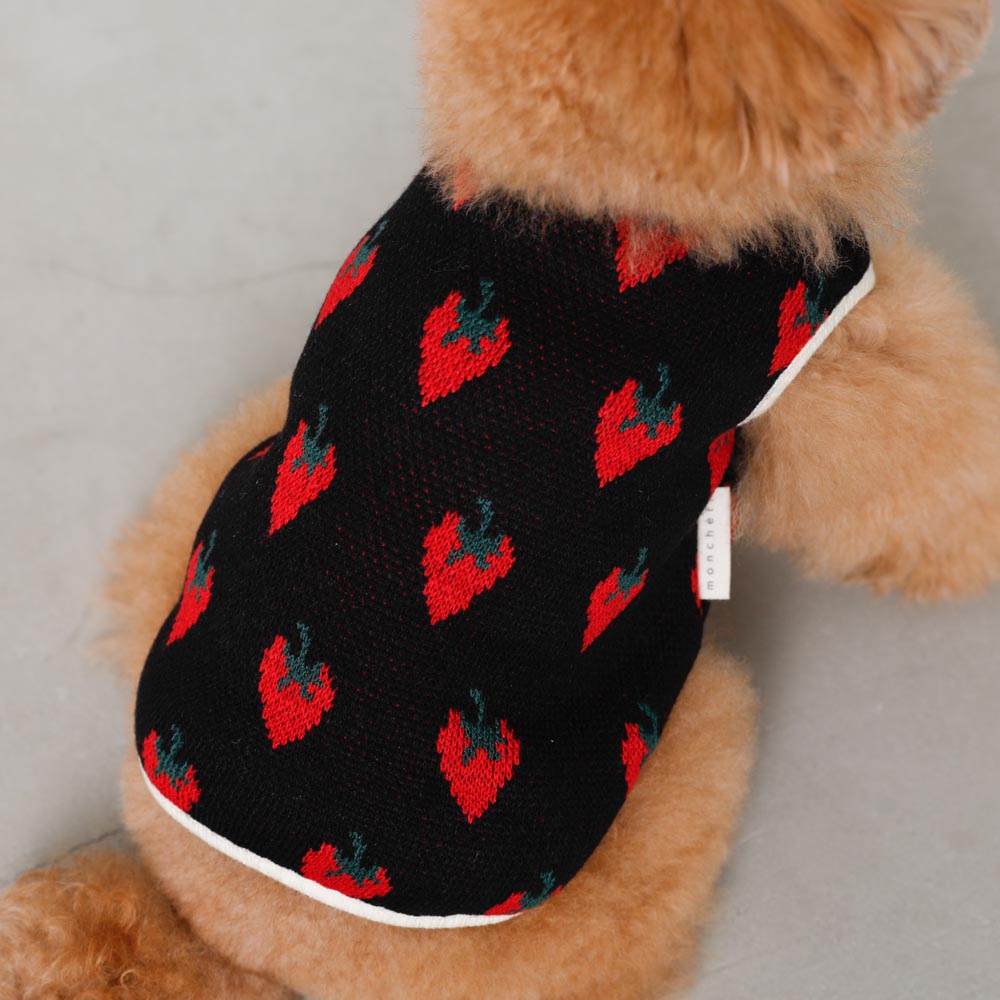 strawberry knit vest jacket
