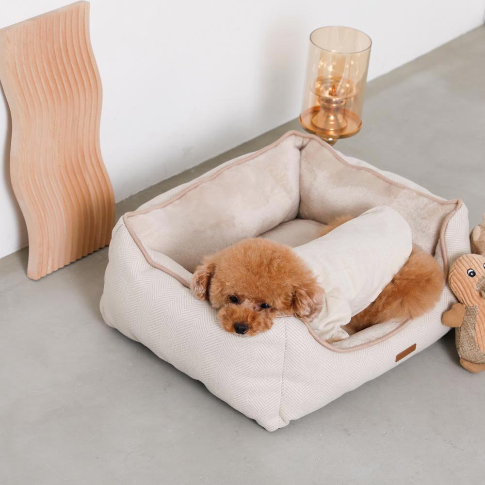 herringbone cushion bed