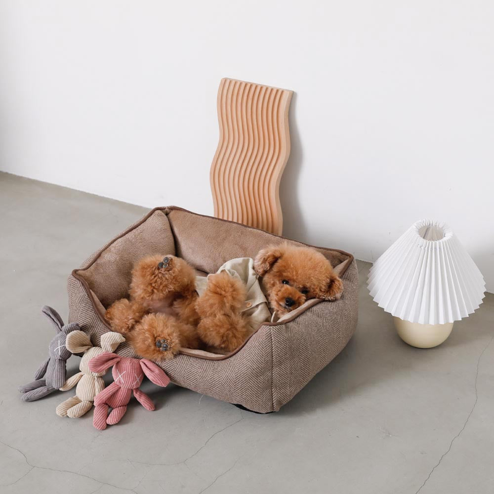 herringbone cushion bed