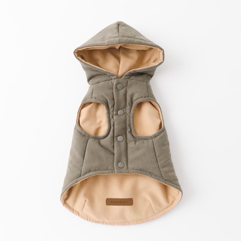 Reversible padded hooded jacket