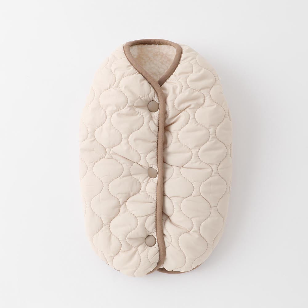 reversible boa quilted jacket