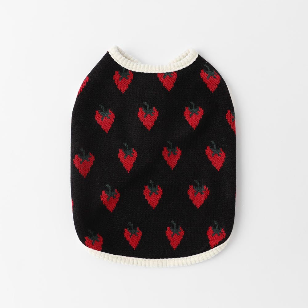strawberry knit vest jacket
