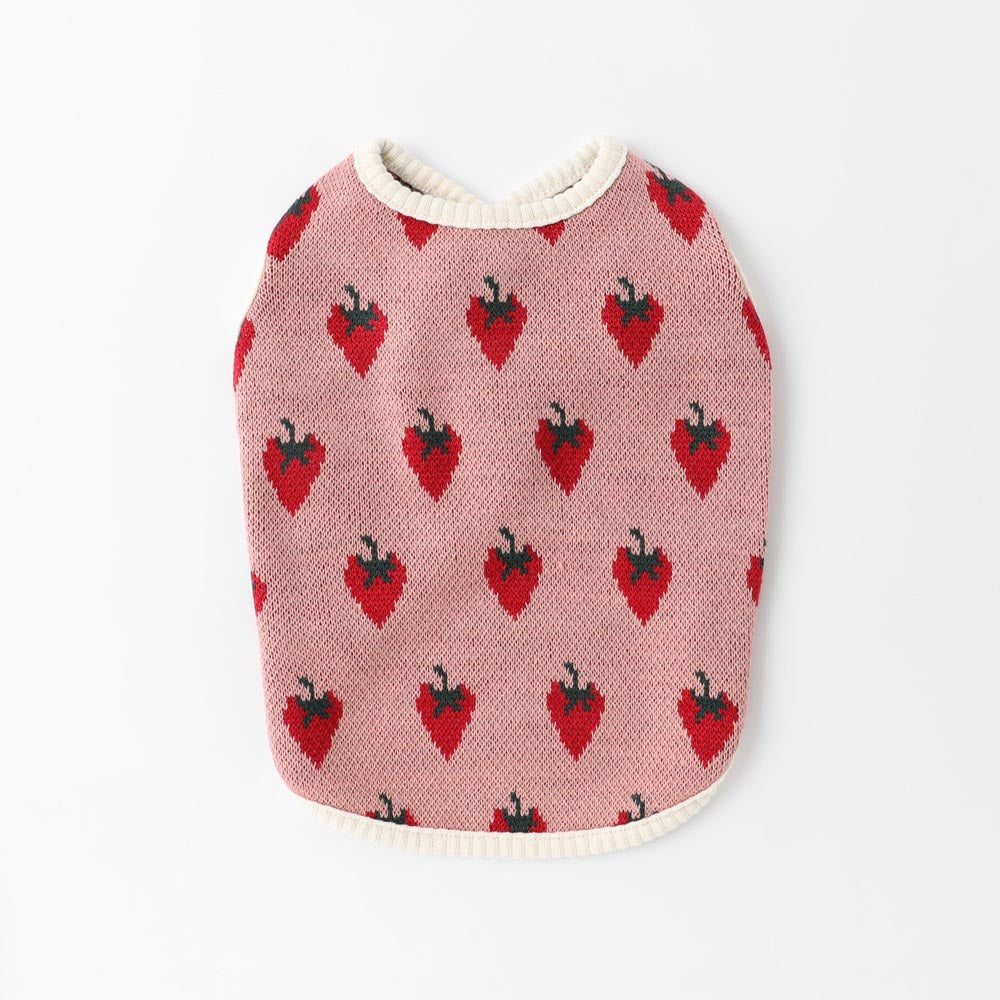 strawberry knit vest jacket
