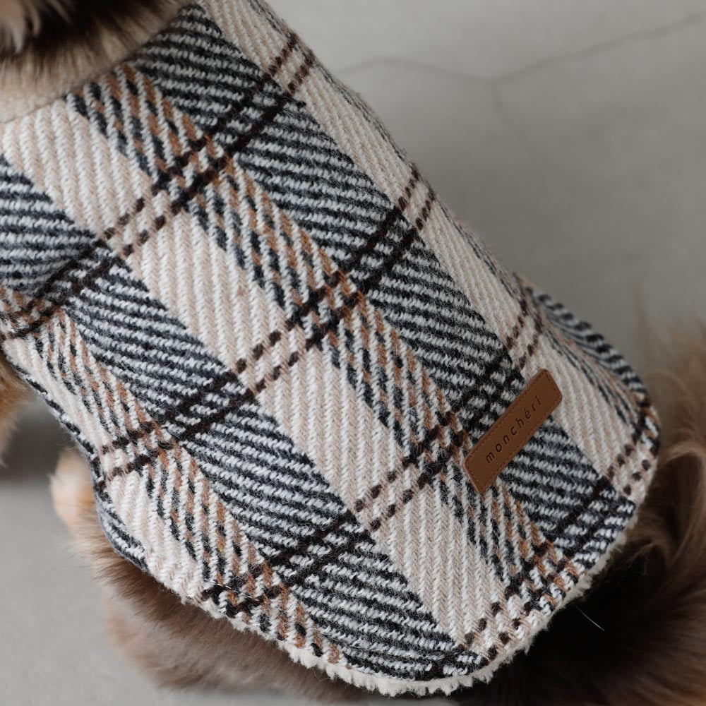 チェックボアダッフルコート