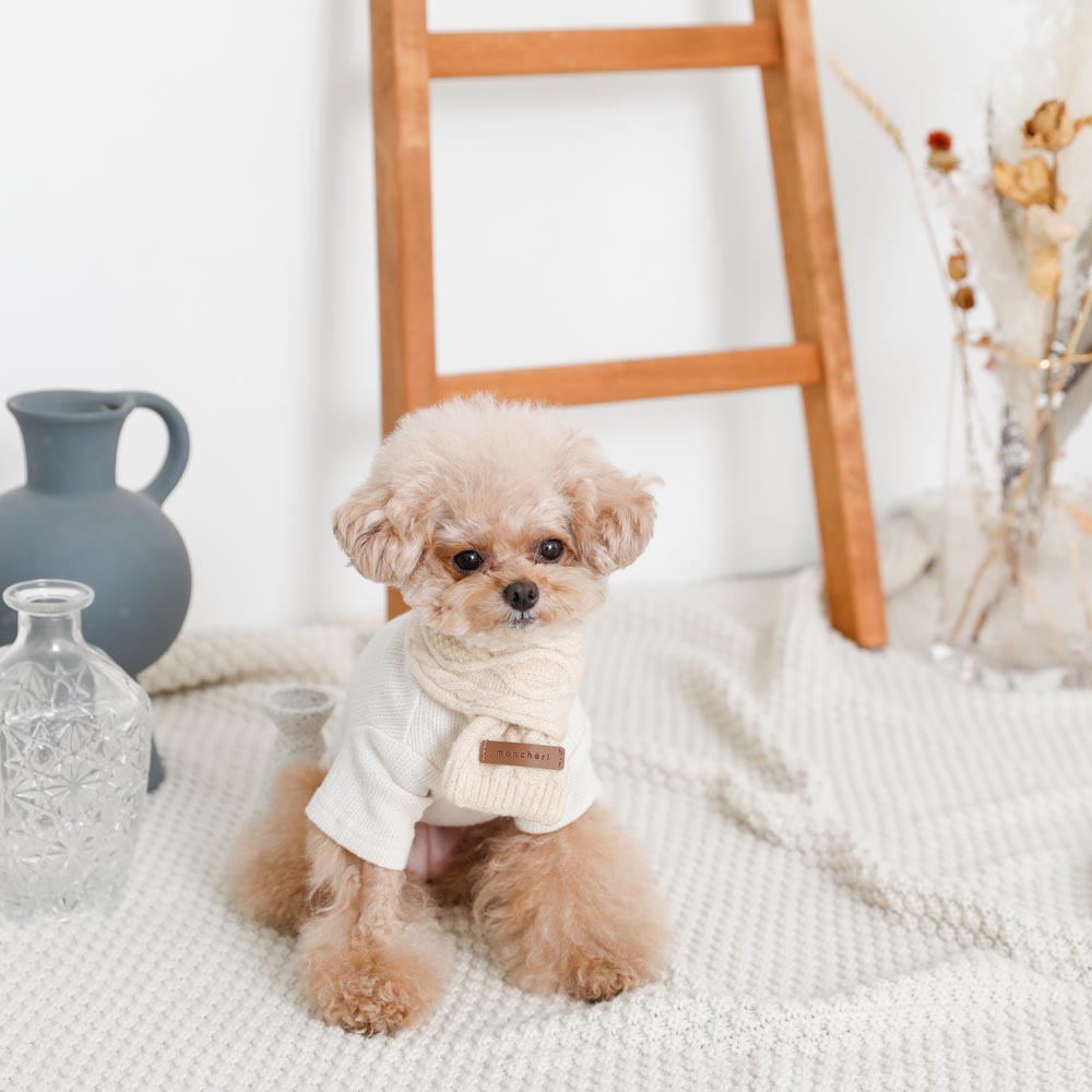 cashmere blend cable muffler