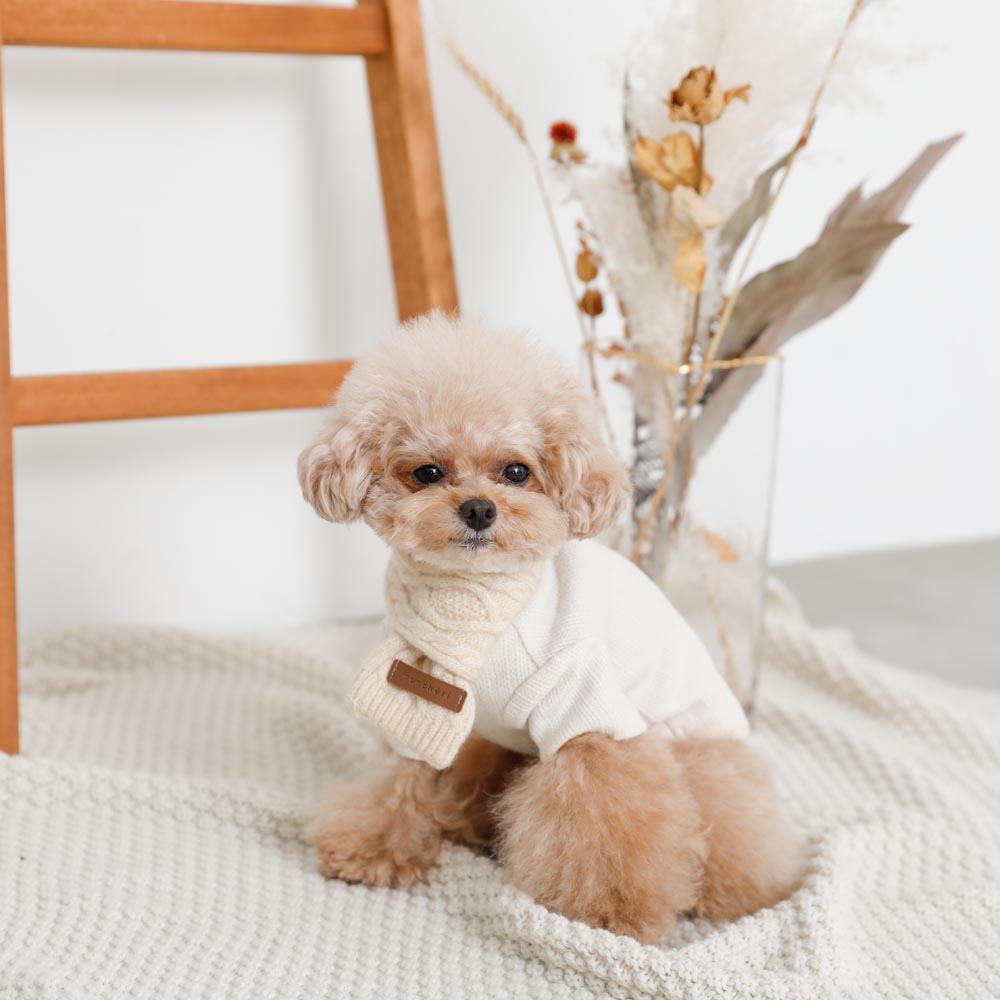 cashmere blend cable muffler