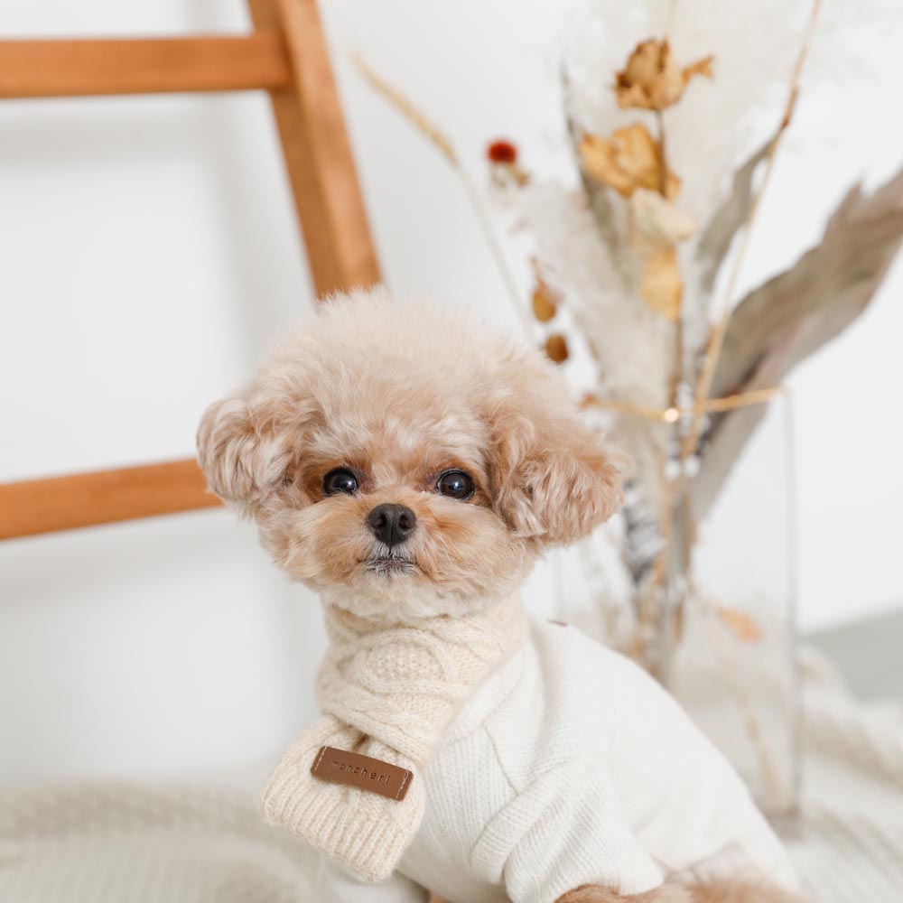 cashmere blend cable muffler