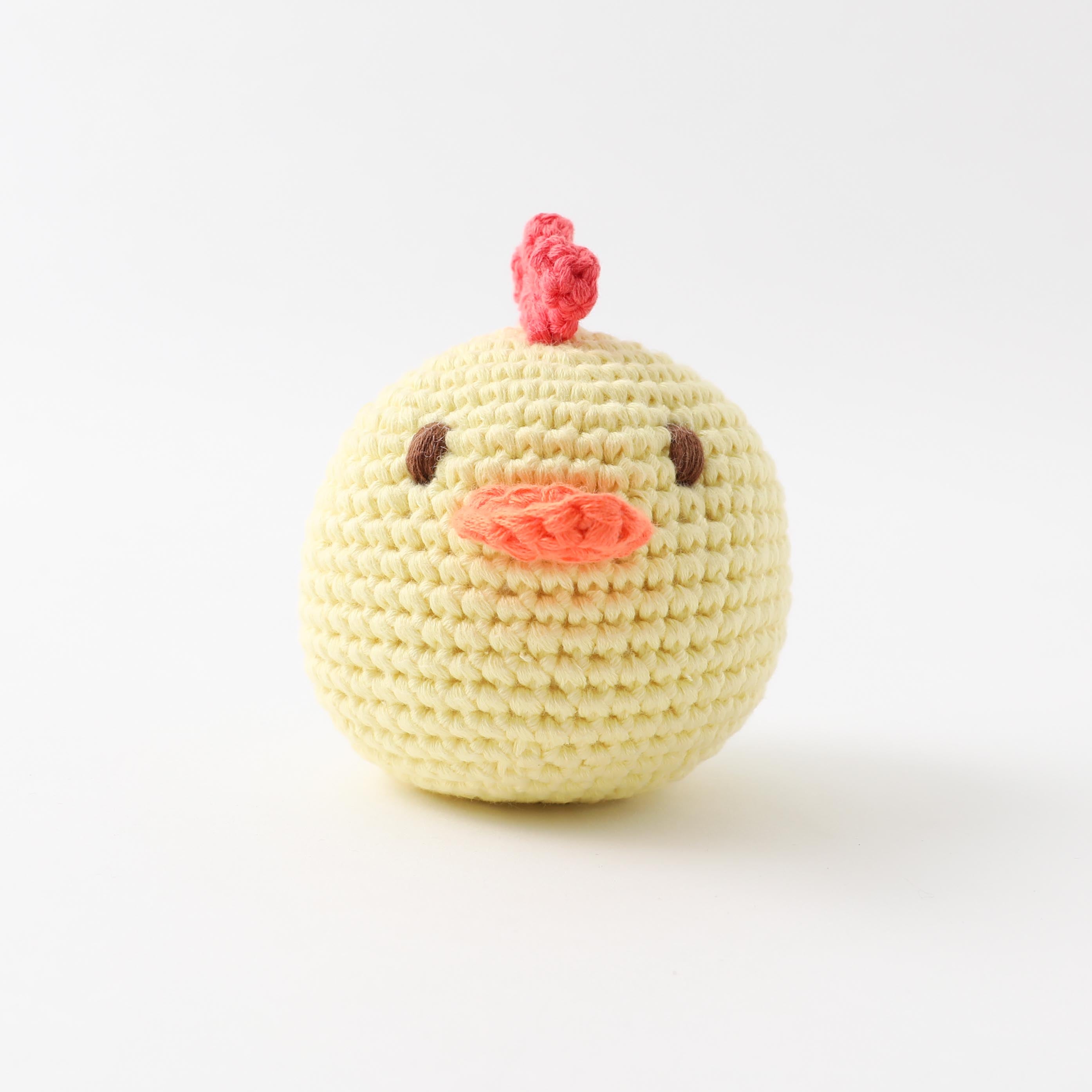 hand knitted cotton animal toys