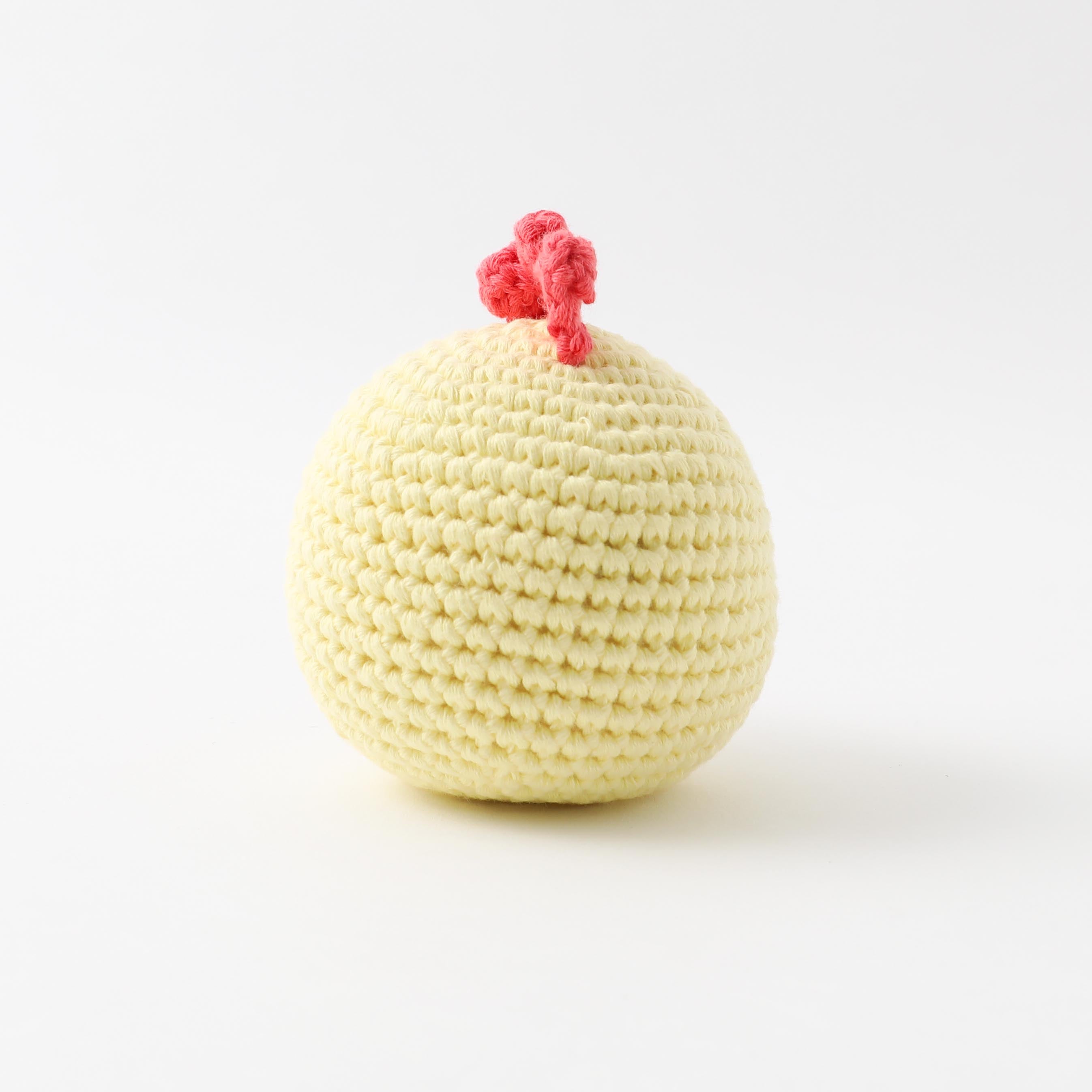 hand knitted cotton animal toys