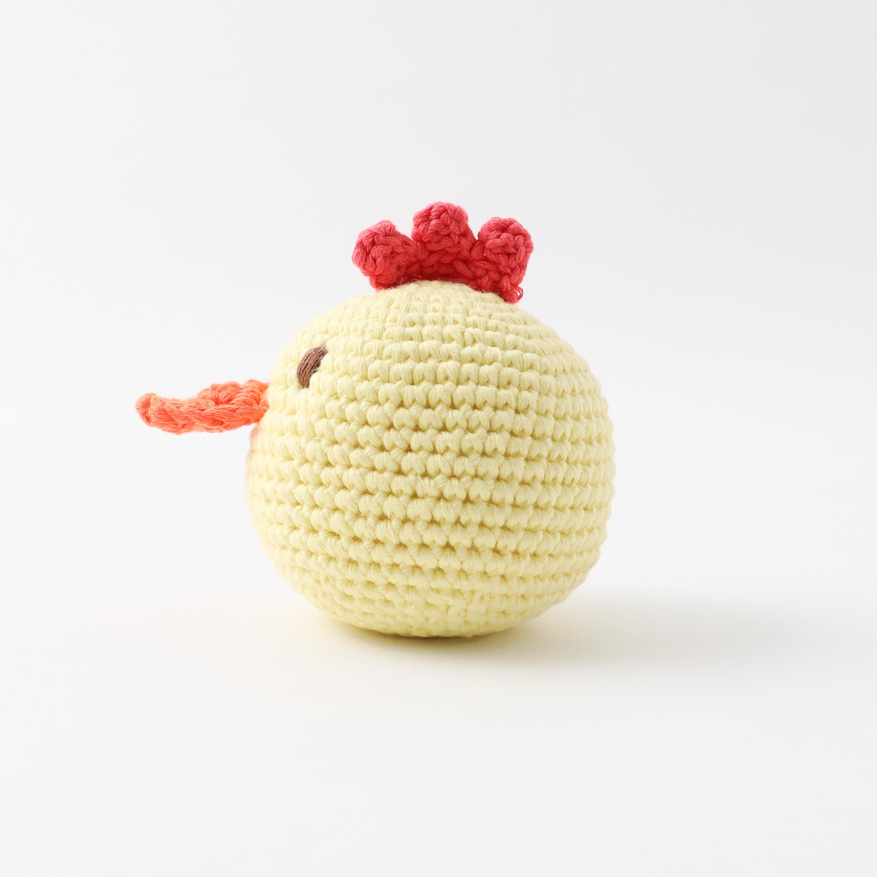 hand knitted cotton animal toys