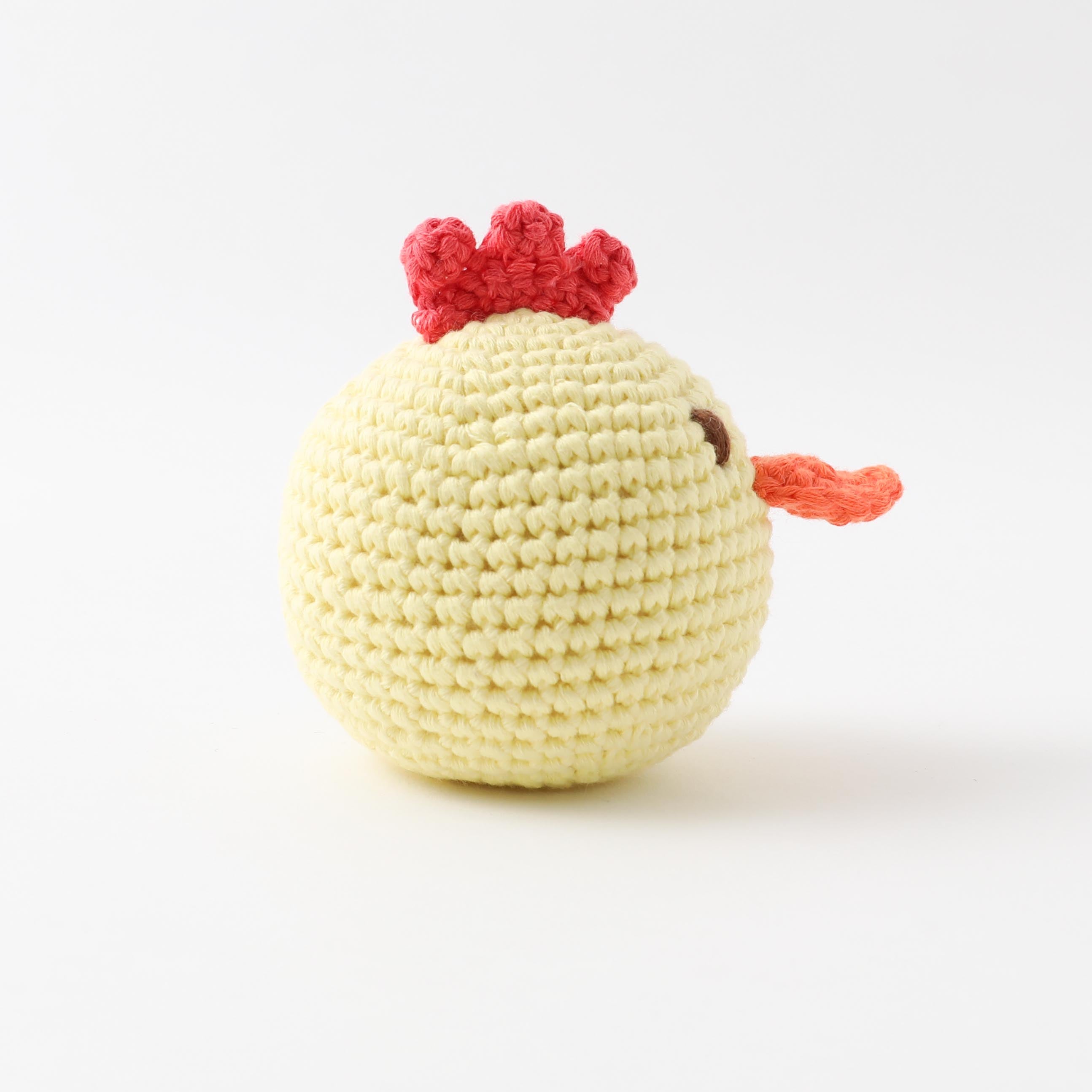 hand knitted cotton animal toys