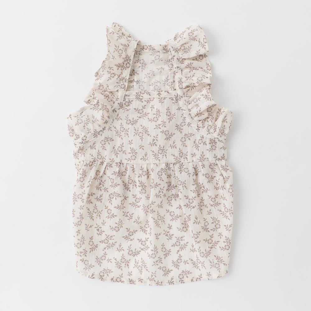 vintage flower ruffle dress