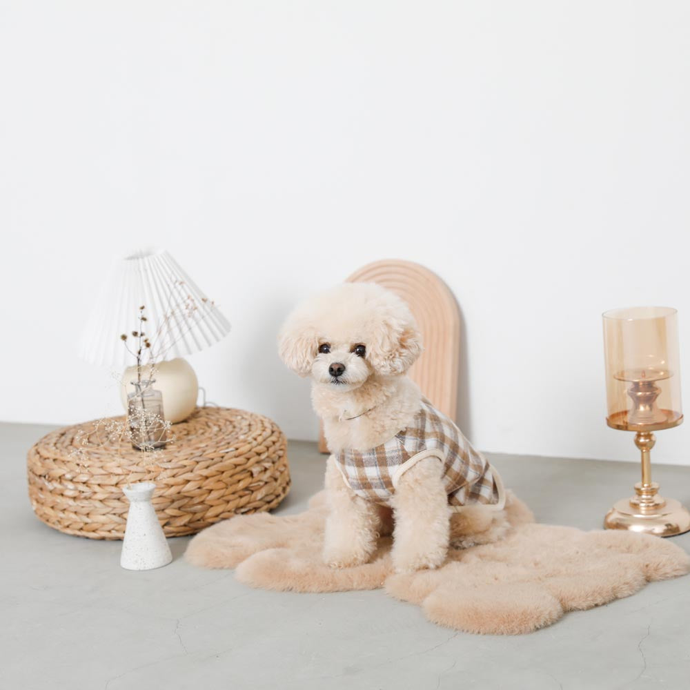 Checkered color piping vest