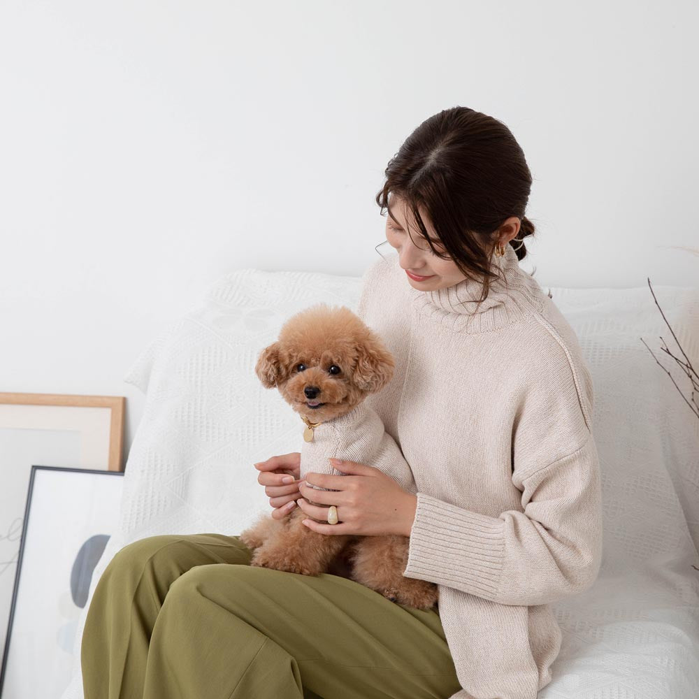 [Link Coordination SET] Cashmere cotton mix knit
