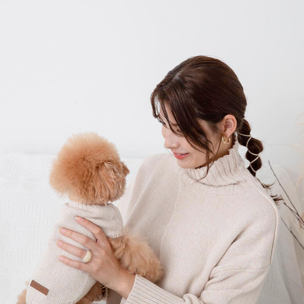 [Link Coordination SET] Cashmere cotton mix knit