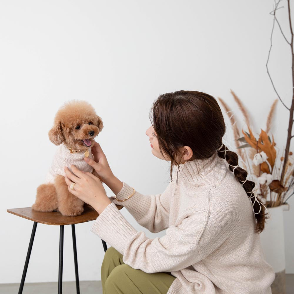 [Link Coordination SET] Cashmere cotton mix knit