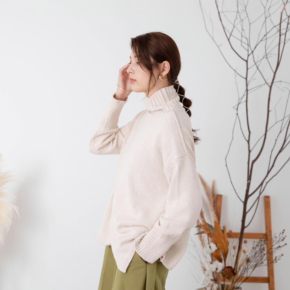 [Link Coordination SET] Cashmere cotton mix knit