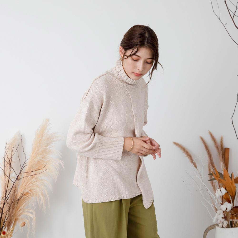 [Link Coordination SET] Cashmere cotton mix knit