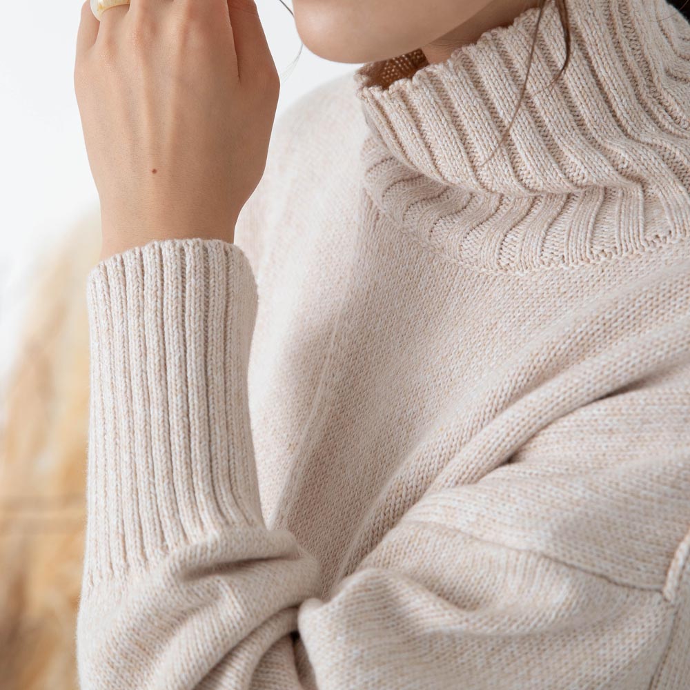 [Link Coordination SET] Cashmere cotton mix knit