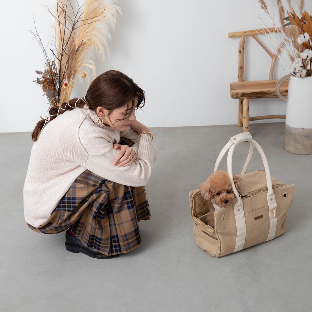 Pet canvas tote bag [Name embroidery available]