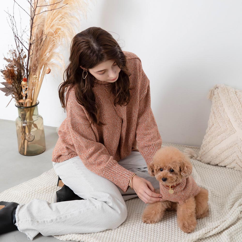[Link Coordination SET] Cashmere cotton mix knit