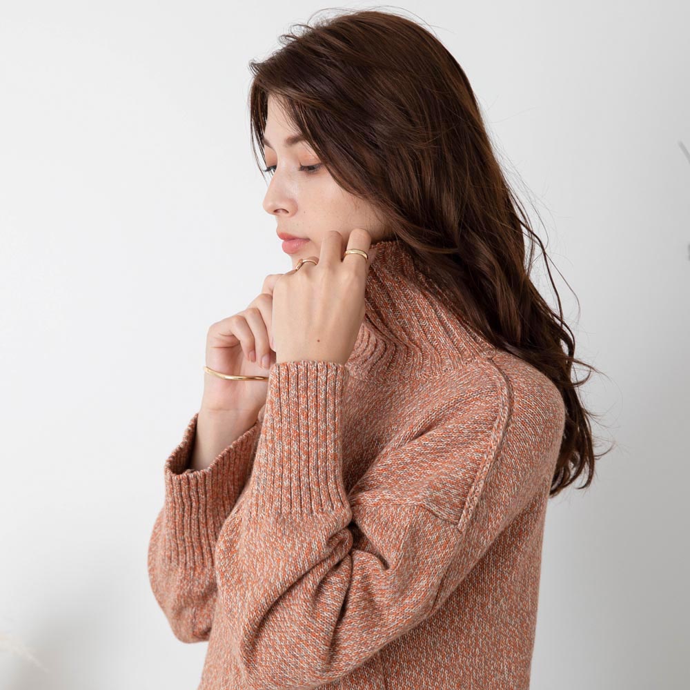 [Link Coordination SET] Cashmere cotton mix knit