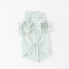 Sea check table Frill color shirt with scallined