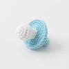 Hand-knitted pacifier toy