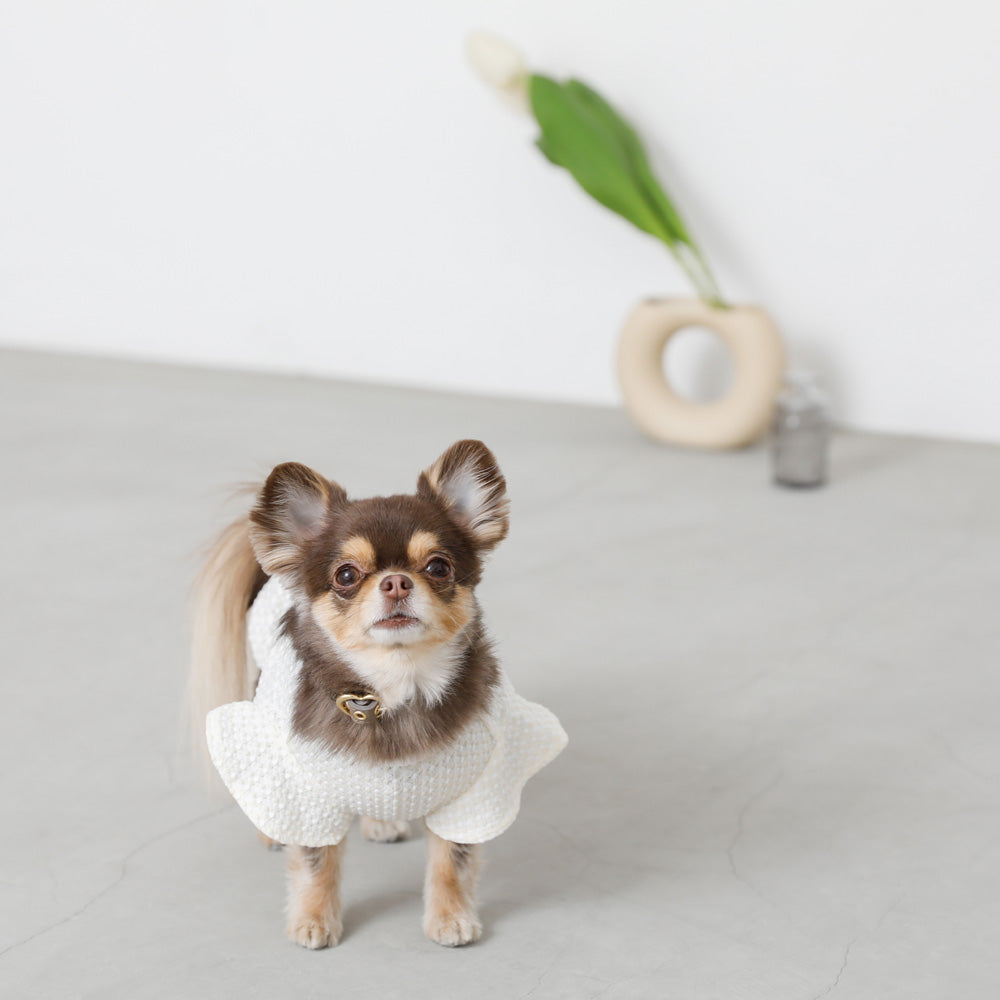 French Flare Sleeve Poko Poko Check T-shirt